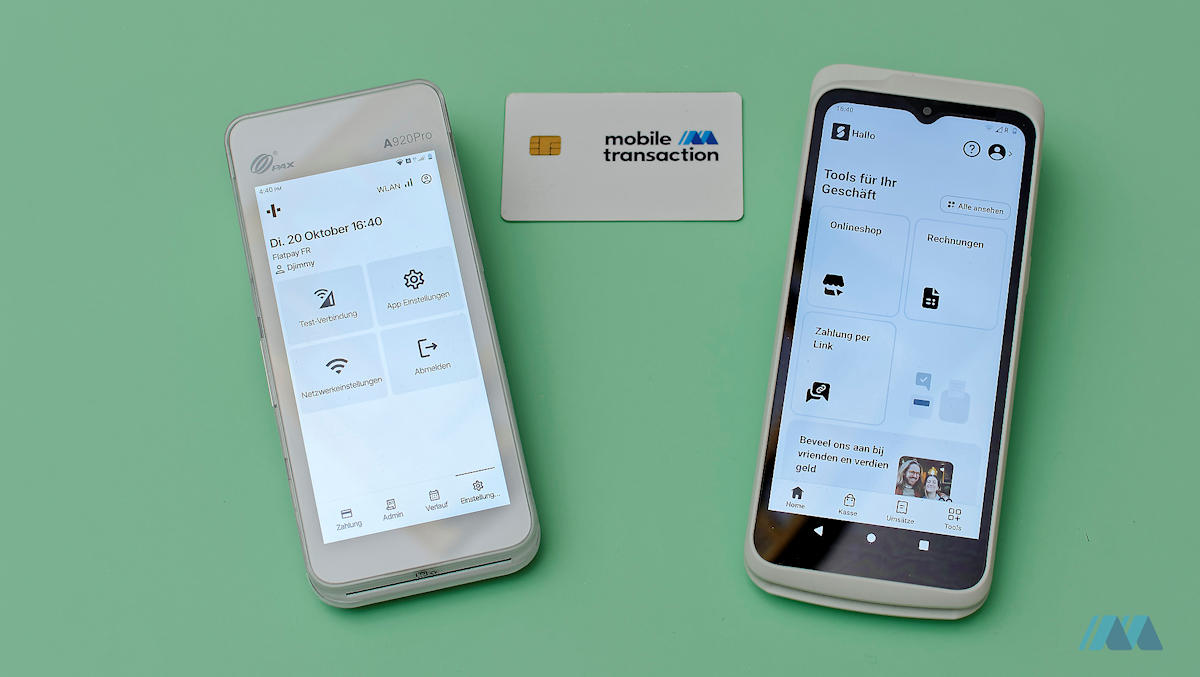 Flatpay Terminal und SumUp Terminal